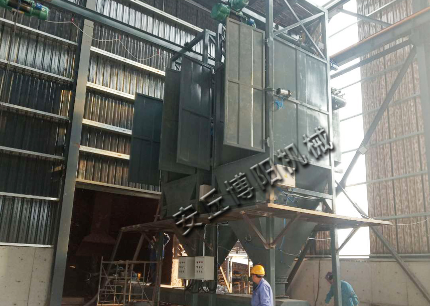 安丘博陽噸袋拆包機(jī)客戶處理粉粒物料的卸料作業(yè)